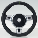 TECHART 3-Spokes Steering Wheel [Type 5 in Leather, Carbon Fiber] for Porsche 911 991