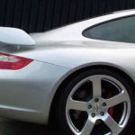 Misha Design Porsche 997 GT2M wing on silver Carrera S