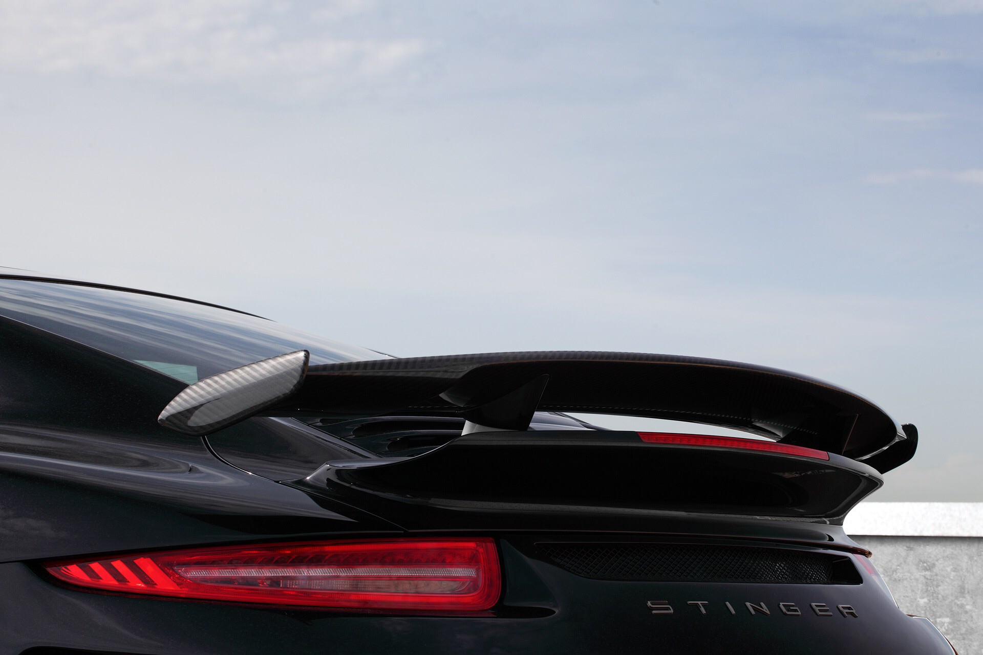 Rear Spoiler Rs Top Lacquered Carbon For 991 Turbo Turbo S