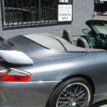 Misha Design Porsche 996 GT2M wing on seal gray Carrera cabriolet