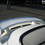 Misha Design Porsche 996 GT2M wing on white Carrera cabriolet