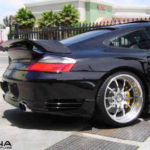 Misha Design Porsche 996 Turbo GT2 wing on black 996 TT