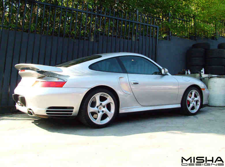 Misha Design Porsche 996 Turbo Gtm1 Wing On Silver 996 Tt