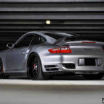 Misha Design Porsche 997 Turbo GTM Carbon Fiber wing on silver 997 TT