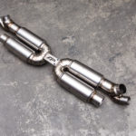 Agency Power Satin Titanium Performance Racing Muffler Porsche 991 Turbo 14-17