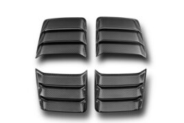 TopCar Set of the Air vents of the Engine, Visible Carbon for Porsche 992 Turbo(s) Light Pack