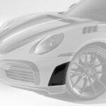 TopCar Side Air ducts of the Rear Bumper, 2 pcs, Visible Carbon for Porsche 992 Stinger GTR 3.0