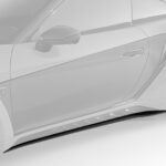 TopCar Side Skirts, Bottom parts, 2 pcs, Visible Carbon for Porsche 992 Stinger GTR 3.0