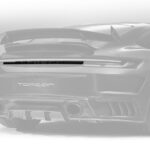 TopCar Strap STINGER Rear Bumper, Visible Carbon for Porsche 992 Turbo(s) Light Pack