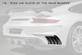 TopCar Design Side Air ducts of the Rear bumper, 2 pcs, Visible Carbon for 991 Stinger GTR gen.2