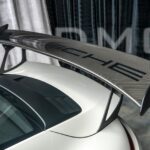 Porsche 991 Forged Carbon Fiber Rear Wing and Base Spoiler (Engine Cover) as OEM Replacement for GT3 RS / GT2 RS fits 991.2