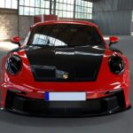Porsche 992 GT3: Carbon Fiber Front Hood : OEM Replacement Bonnet Vented in GT2 Cup Style